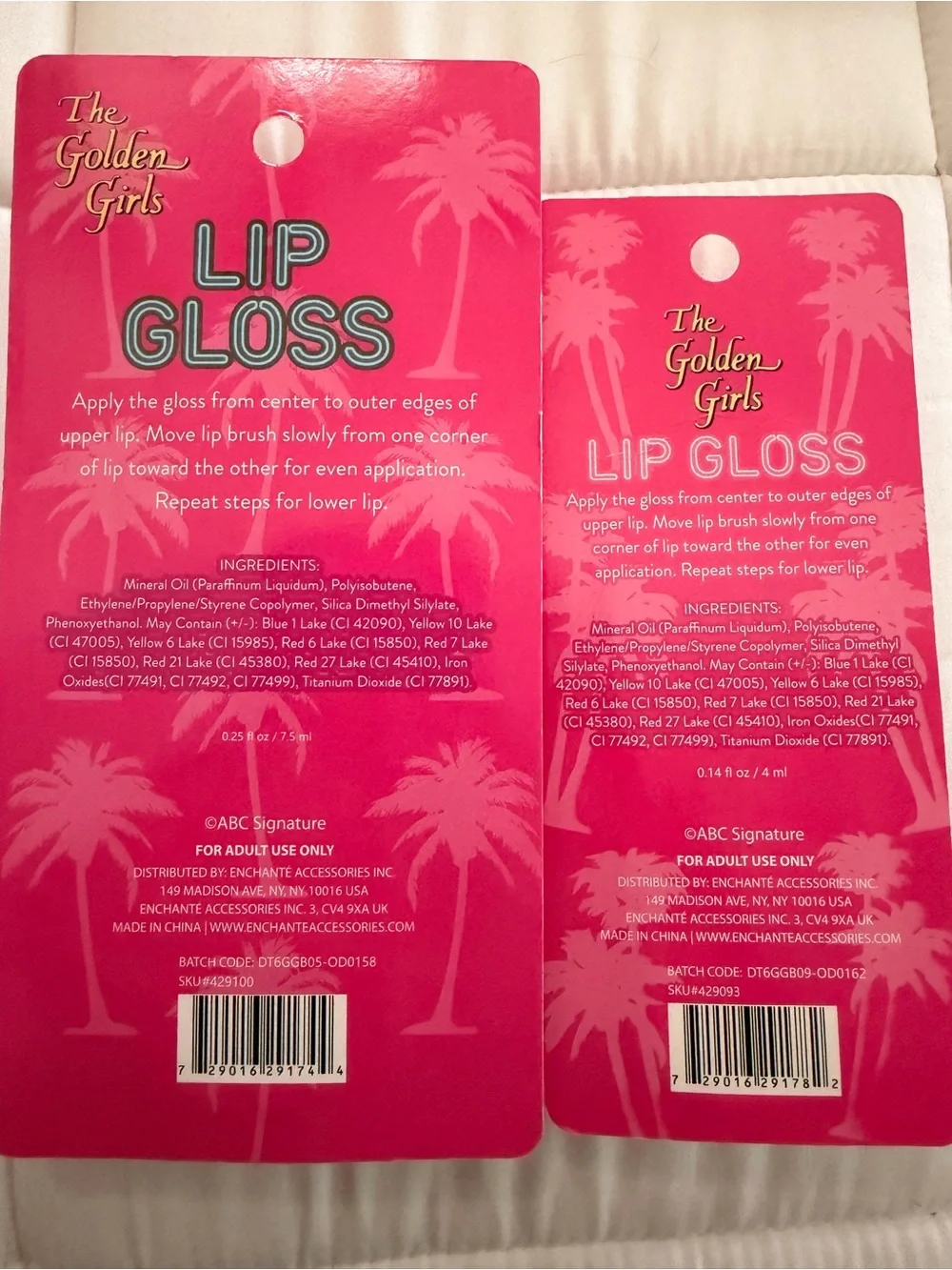 The Golden Girls Lip Gloss-Shimmer Set